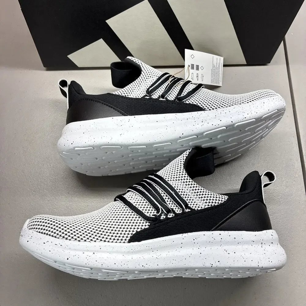 New adidas Lite Racer Adapt 7.0 Kids White/Black Slip-On Size 3.5 Youth IE6384